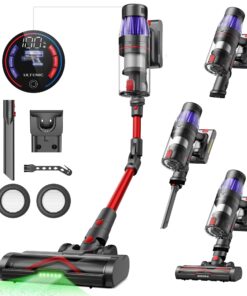 Ultenic Cordless Vacuum Cleaner, 550W/50Kpa, 60Mins Runtime, Stick Vacuum Cordless Rechargeable with 180°Bendable Wand, Anti-Tangle Brush, Vacuum Cleaners for Home/Pet Hair/Carpet/Floor U16