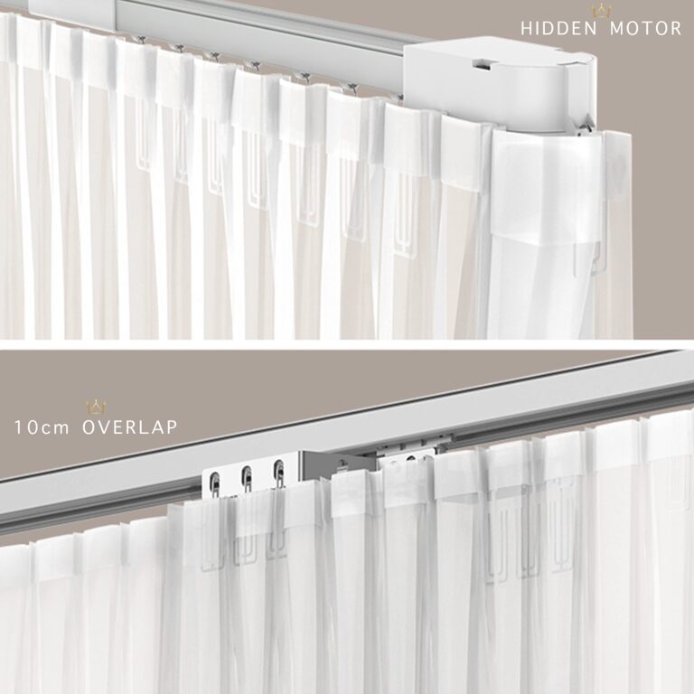 QUOYA QL600 Smart Electric Curtain Track, Motorized motor, Adjustable track length, compatible with Alexa, google, Siri, Apple Watch (QL600, up to 118 inches (3m), Wall brackets NOT included) - Image 3