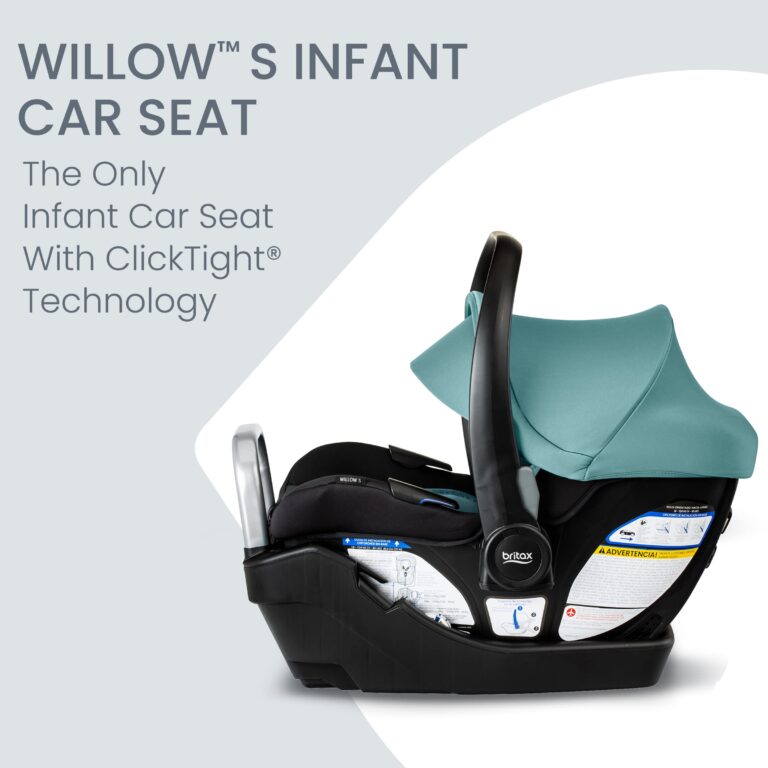 Britax Willow S Infant Car Seat with Alpine Base, ClickTight Technology, Rear Facing Car Seat with RightSize System, Jade Onyx - Image 9