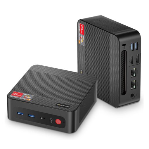 BOSGAME P4 Plus Mini PC Computers, AMD Ryzen 7 5825U Desktop Computers Win 11 Pro, 16GB DDR4 512GB SSD Mini Computers (up to 4.5Ghz), 4K Triple Display Micro Desktop PC BT5.2/Wi-Fi6E