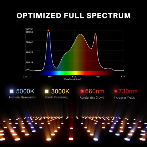 Spider Farmer 2024 New SF2000 LED Grow Light 2x4 with Samsung LM301H EVO High Efficiency & Dimmable Lighting, Full-Spectrum Commercial Plant Lights - Image 3