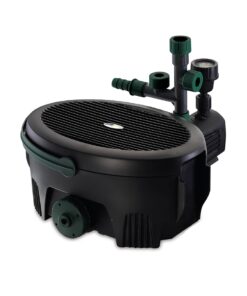 Aquagarden Pennington, Inpond 6 in 1 Pond & Water Pump, Filter, UV Clarifier, LED Spotlight,All in One Solution for a Clean, Clear and Beautiful Pond, for Ponds up to 900 Gallon, Black