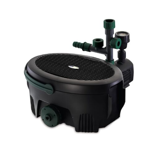 Aquagarden Pennington, Inpond 6 in 1 Pond & Water Pump, Filter, UV Clarifier, LED Spotlight,All in One Solution for a Clean, Clear and Beautiful Pond, for Ponds up to 900 Gallon, Black