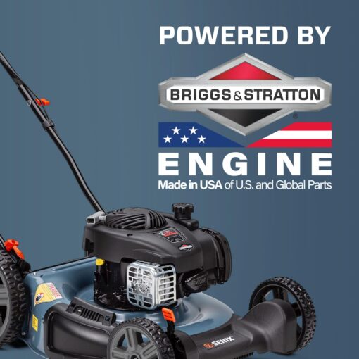 SENIX LSPG-M4 21-Inch Gas Push Lawn Mower with 125 cc 4-Cycle Briggs & Stratton Engine, Mulching and Side Discharge, 6-Position Dual Lever Height Adjustment - Image 8