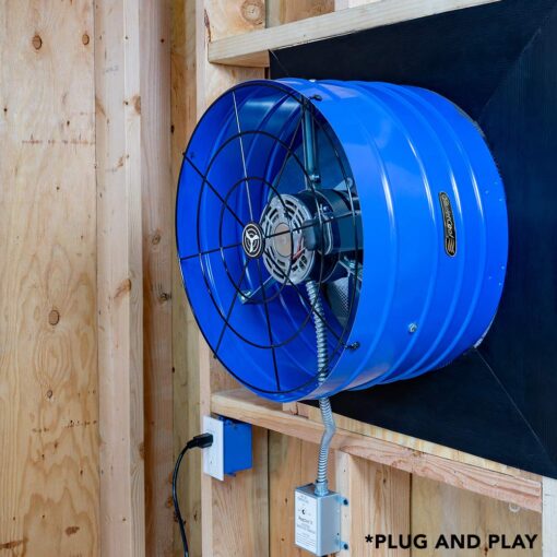 QuietCool AFG PRO-2.0 Attic Fan for Gable Vents - 1945 CFM - Adjustable Thermostat - 20ft Power Cord - Plug-and-Play - Two Speed Capable - Image 4