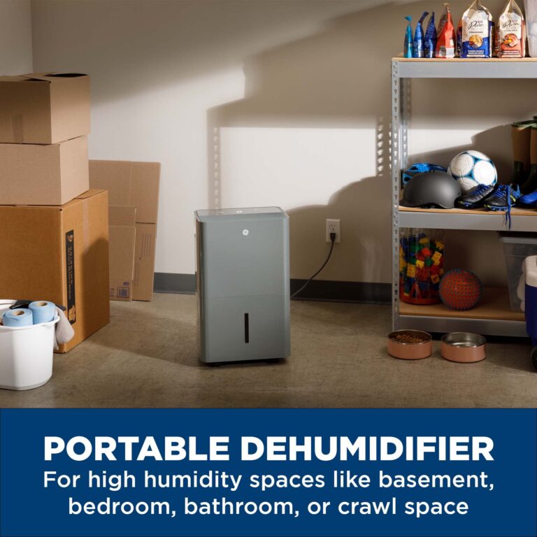 GE Smart Energy Star Portable Dehumidifier w/WiFi for Basement, Bedroom, Bathroom, Garage, Large Rooms up to 4500 Sq Ft, 50Pint w/Removable Bucket & Continuous Drain Connect for Auto/Manual Drainage - Image 6