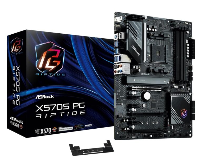 Asrock X570S PG Riptide AMD X570 AM4 Socket Ryzen 2000-5000 DDR4 5000+ (OC) MHz 128GB Motherboard ATX SATA3 6.0 Gb/s M.2 2.5G LAN RGB LED ALC897 Audio PCIe 4.0
