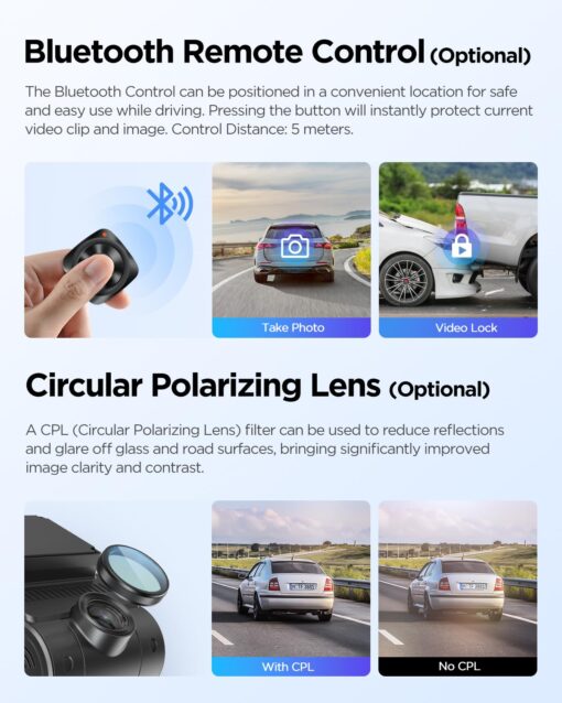 【Bundle: VIOFO A229 Plus 2CH + CPL】 VIOFO A229 Plus Dash Cam with Dual STARVIS 2 Sensors, 2 Channel HDR, 1440P+1440P Front and Rear - Image 3