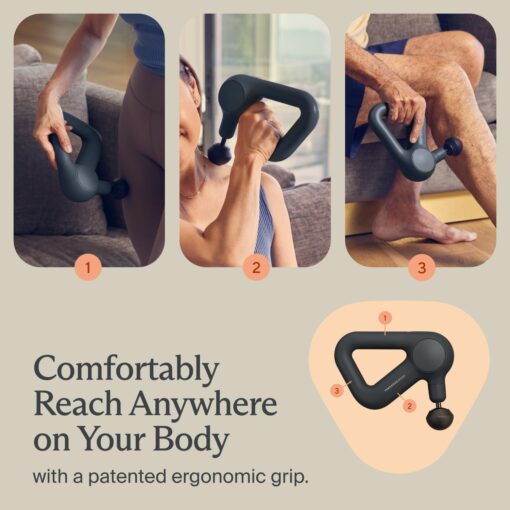 TheraGun Relief Quiet Deep Tissue Therapy Massage Gun - Bluetooth Enabled, Electric Percussion Massage Gun & Personal Massager for Pain in The Neck, Back, Leg, Shoulder and Foot (Relief - Black) - Image 5