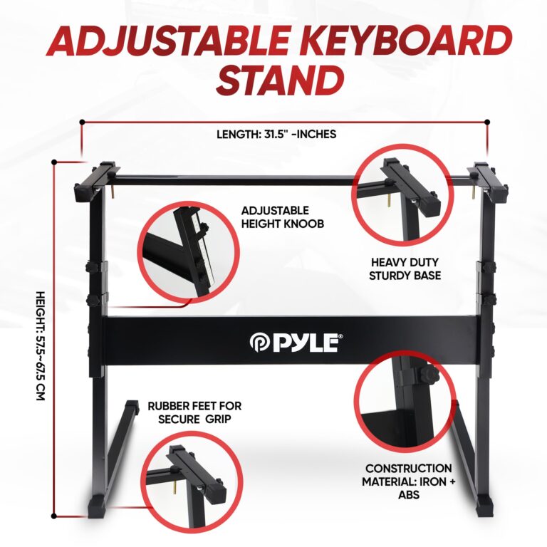 PYLE 61 Key Electric Keyboard Piano, Music Keyboard, LCD Display, Portable Design, Karaoke Function, Includes Headphones, Stand, Stool, Book Rack, Perfect for Beginners - Image 8
