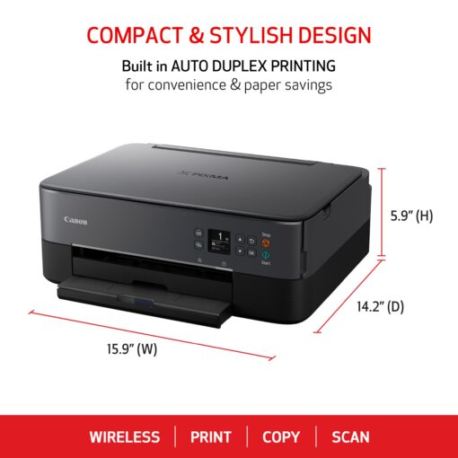 Canon PIXMA TS6420a All-in-One Wireless Inkjet Printer [Print,Copy,Scan], Black, Works with Alexa - Image 8