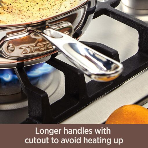 All-Clad Copper Core 5-Ply Stainless Steel Fry Pan 10 Inch Induction Oven Broiler Safe 600F Pots and Pans, Cookware Silver - Image 5