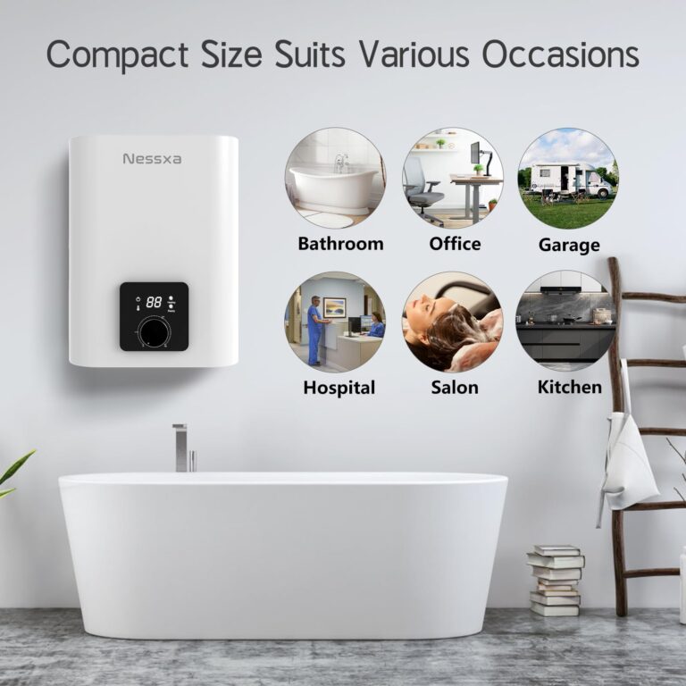 2.65 Gallon Electric Mini Tank Water Heater, 110V 1500W Instant Hot Water Heater, Compact Electric Storage Water Heater, Point of Use On Demand Under Sink Water Heater for Home Kichen Bathroom - Image 4