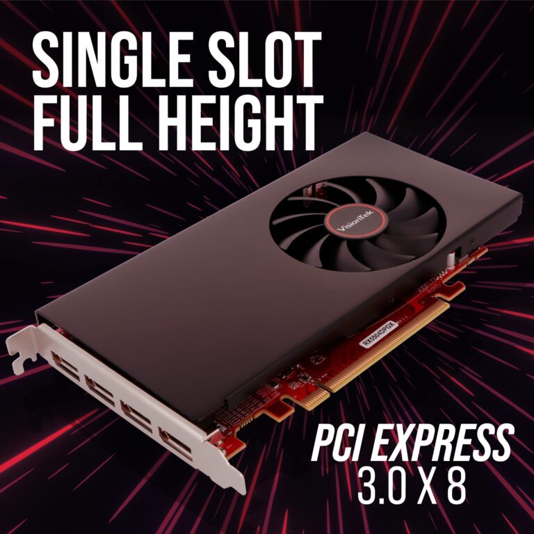 VisionTek AMD Radeon RX 550 4GB GDDR5 for PC – Computer Graphics Card: Supports 4k Monitor Resolution – x4 DisplayPort Outputs, PCI Express 3.0, DirectX 12, Bus-Powered - 901458 - Image 7