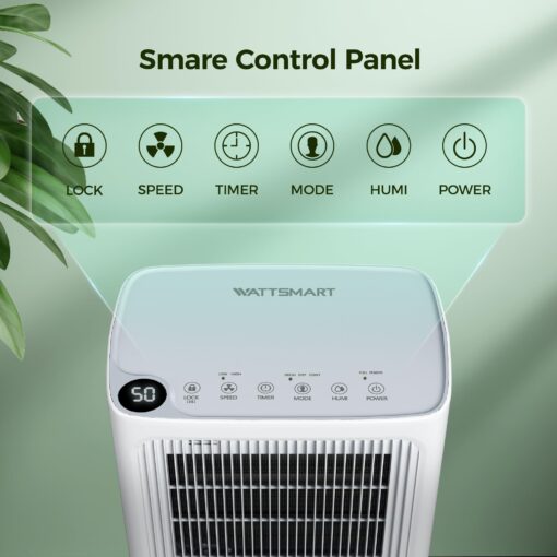 2,500 Sq.Ft Dehumidifier for Basement with Drain Hose, 31 Pint Dehumidifiers for Home with 3 Modes, Smart Humidity Control & Display, 24HR Timer, Auto Defrost for Large Room, Bathroom,Bedroom - Image 6