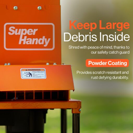 SuperHandy Leaf Mulcher Shredder Electric Waste Management Heavy Duty 120V AC 11" Inch Cutting Blade 0.5" Inch Cutting Capacity for Leaves, Grass, & Clippings - Image 2