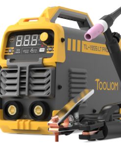 TOOLIOM 195A Stick/Lift TIG Welder with Lift TIG Torch 110V/220V Dual Voltage Welding Machine with Synergic Control Portable MMA Welder Machine with VRD, Hot Start and ARC Force
