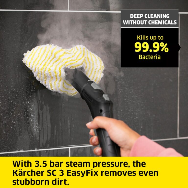 Kärcher Steam Cleaner, Multi Purpose, Power Steamer, Chemical-Free, 40 Sec Heat-Up, for Grout, Tile, Hard Floors, Appliances & More - SC 3 Easy Fix - Image 5