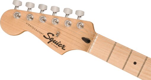 Squier Sonic Stratocaster Electric Guitar, with 2-Year Warranty, Black, Maple Fingerboard, White Pickguard, Left-Handed - Image 4