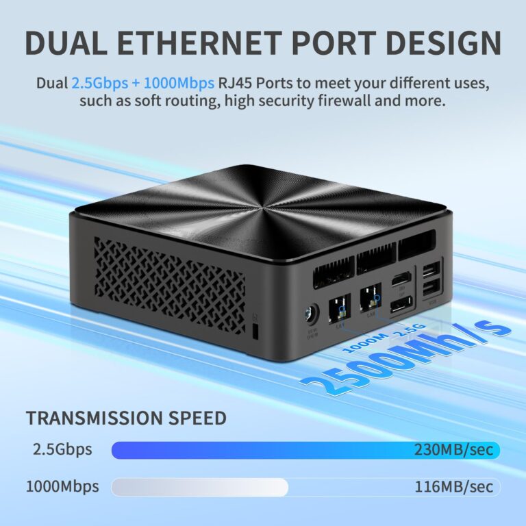 Mini PC, 13th Twin Lake N150 (Beat N100/N95, up to 3.6GHz), 16GB DDR4 RAM 512GB M.2 SSD Dual LAN, Mini Desktop Computers Windows 11, 4K Triple Display, Type-C/WiFi 6/BT5.2/Micro PC for Home Office - Image 7