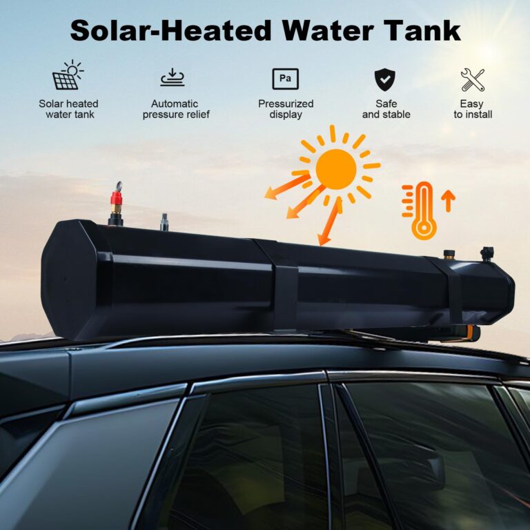 Pressurized Water Tank,Roof Rack Shower Solar Car Shower,7.9 Gal/30L,Roof Rack Water Tank Off-Road Vehicles,Pick-Up Trucks,SUV,Mounts to Roof Racks - Image 7