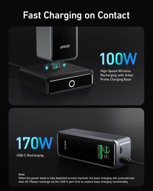 Anker Prime Power Bank, 27,650mAh 3-Port 250W Portable Charger for Travel, TSA-Approved, Smart App, for MacBook Pro/Air, iPhone 16/15/14 Series, Samsung, Laptops, and More - Image 4