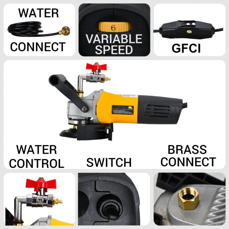 QuickT SPW702A Concrete Countertop Wet Polisher Variable Speed Grinder Sander Granite Stone Polisher Polishing Fabrication Tools Kit - 4" Diamond Polishing Pads for Concrete Granite Marble Tile Polish - Image 9