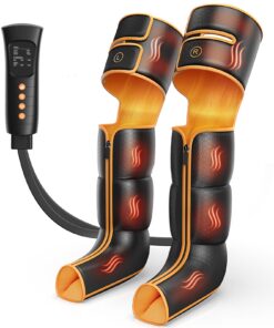 ITCPRL Leg Massager with Heat and Compression, Foot Calf & Thigh Massage for Circulation and Pain Relief, Leg Compression Massager with Handheld Controller 3 Intensities 6 Modes - FSA HSA Eligible