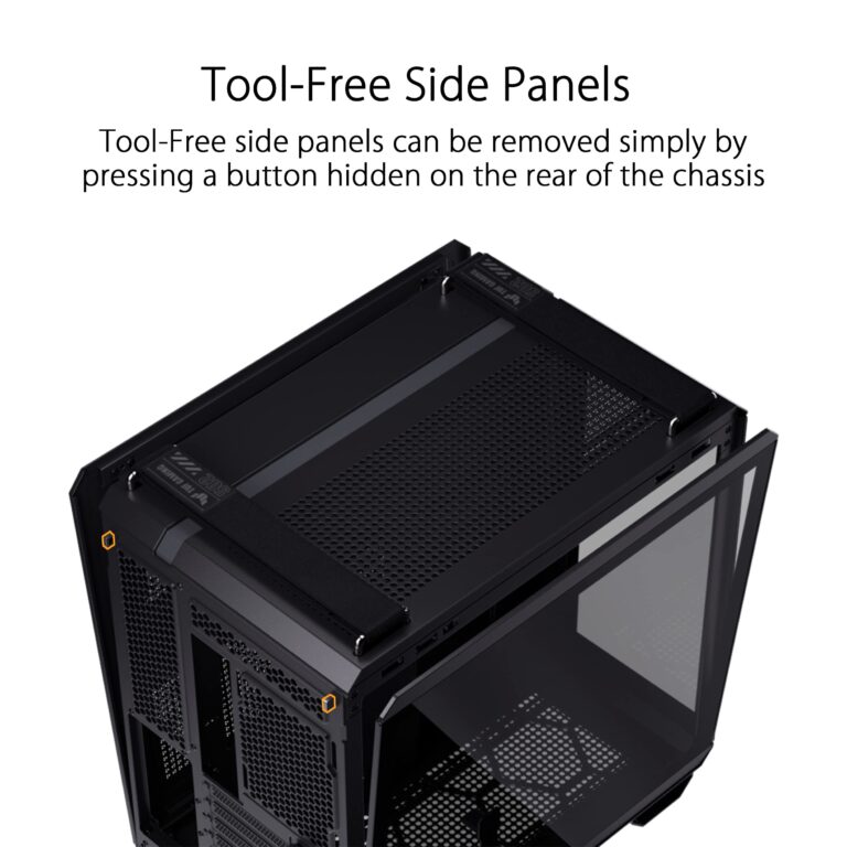 ASUS TUF Gaming GT502 ATX Mid-Tower Computer Case with Front Panel RGB Button, USB 3.2 Type-C and 2X USB 3.0 Ports - Image 5