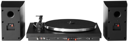 Crosley T150B-BK Modern 2-Speed Bluetooth Turntable System with Variable Weighted Tone Arm and Stereo Speakers, Black - Image 3