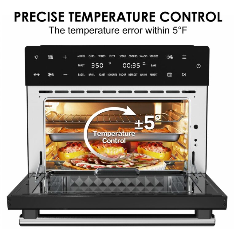 Kitchen in the box 32 QT Extra Large Toaster Oven Air Fryer Combo, 18-in-1 Convection Toaster Oven Countertop with Baking, Dehydrate and Rotisserie, 6 Accessories, 1800W - Image 3