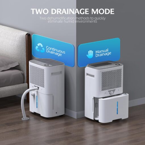 BBianLyy 4500 Sq.Ft 50 Pints Energy Star Certified Dehumidifier for Home with Drain Hose,Intelligent Humidity Control, 4 Operation Modes with App, Ideal for Room, Bathroom, RV - Image 5
