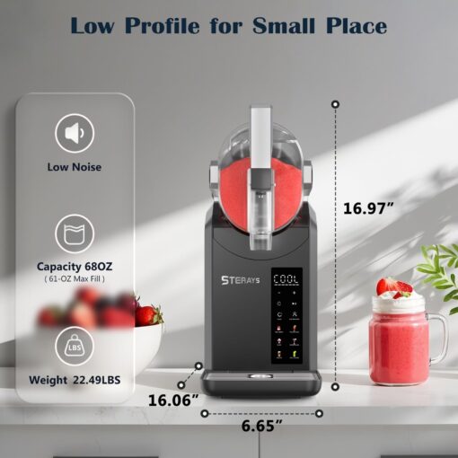 STERAYS Slushie Machine,Slushy Machine for Home,6 Preset Programs,Auto Cleaning,No Ice Needed, Frozen Drink Maker for Milk Shakes,Frappe,Margarita Smoothie,Slush,and more - Image 2