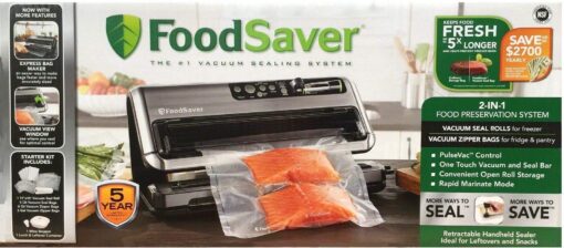 FoodSaver 2-in-1 Vacuum Sealing System with Starter Kit, reg, Silver