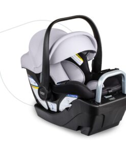 Britax Willow S Infant Car Seat with Alpine Base, ClickTight Technology, Rear Facing Car Seat with RightSize System, Glacier Onyx
