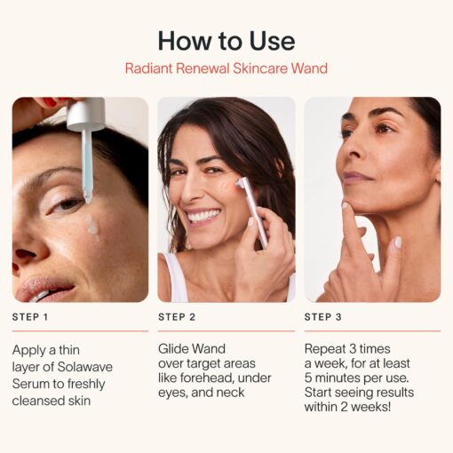 Solawave 4-in-1 Red Light Therapy Facial Wand | Anti-Aging Red Light Therapy for Face and Neck | Galvanic Microcurrent Gua Sha Facial Massager | Wrinkle Reduction | Solawave Original | Rose Gold - Image 6