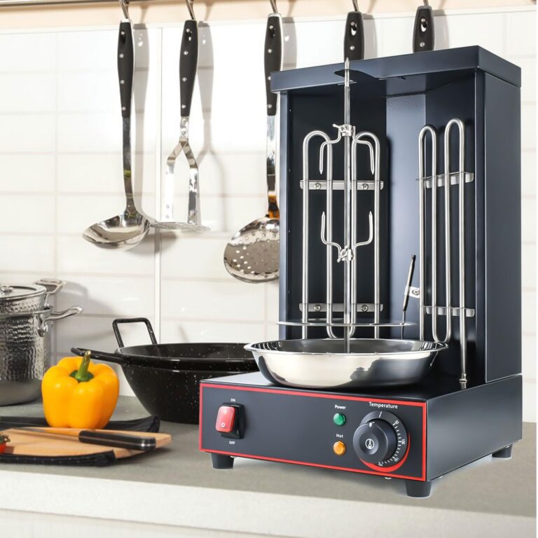 Electric Vertical Rotisserie Shawarma Broiler Kebab Grill Machine Rotating Grill With Temperature Chime,(Patented Product) - Image 4