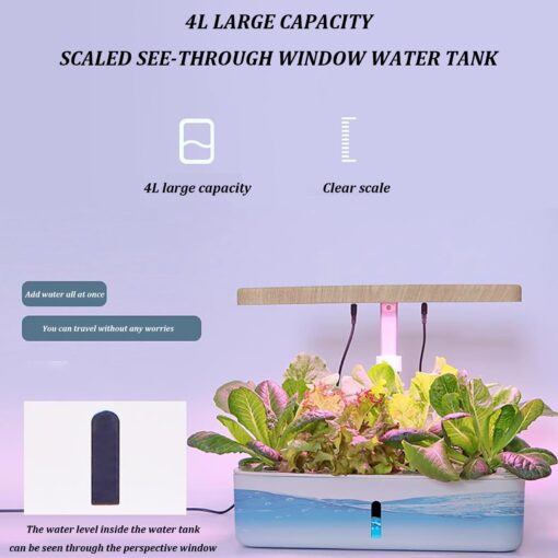 ROCILB Indoor Gardening System,Aeroponics Growing Kit,Indoor Garden Hydroponic Growing System,hydroponic Indoor Garden,with Hydrating Pump, Adapter, Net Pots, Timer. - Image 2