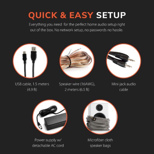 Audioengine A2+ Desktop 24 Bit Wireless Bluetooth Desktop Speakers - 60W Computer Speakers for Music and Gaming - Image 2