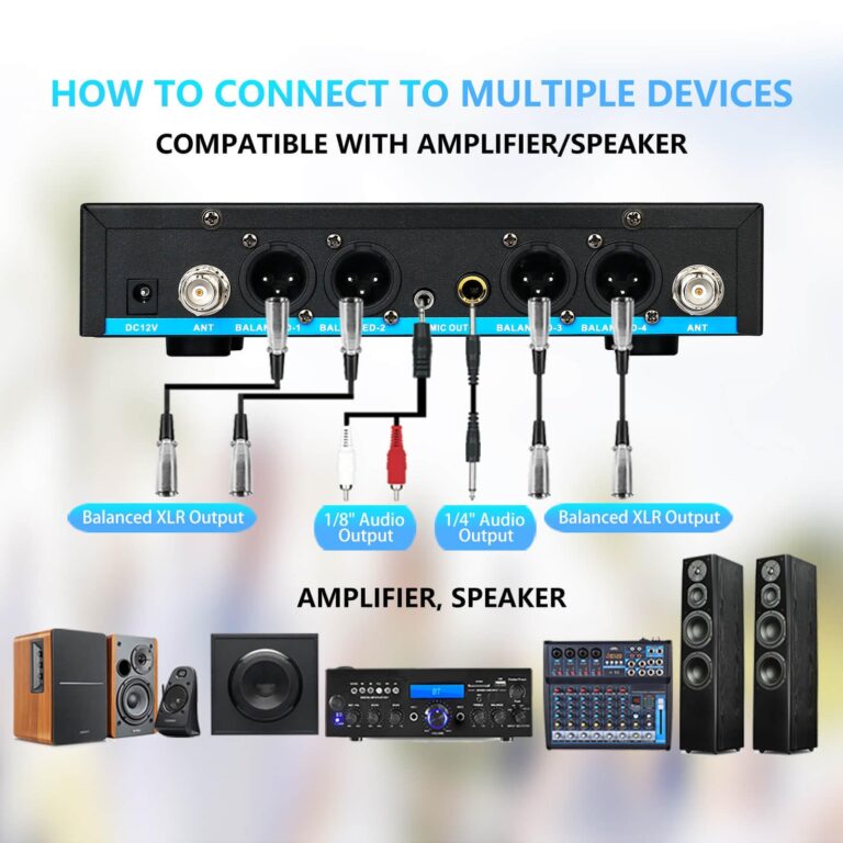 ZERFUN 4 Channel Rechargeable Wireless Microphone System, Pro UHF Metal Handheld Wireless Microphones Cordless Mics with Echo Treble BASS VOL Channel Control for Karaoke Singing Church(GT-200) - Image 2