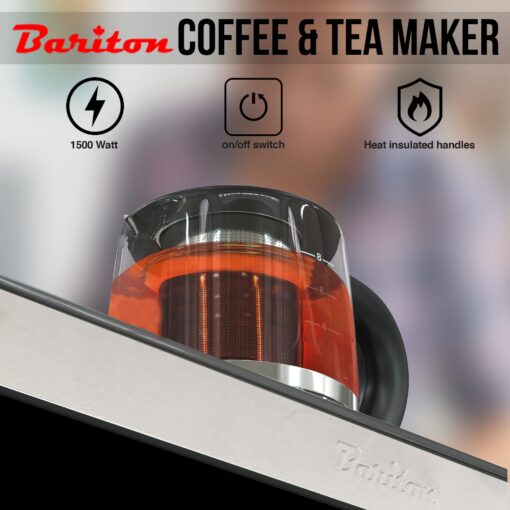 BARITON 3 in 1 water kettle/TEA MAKER/coffee maker MODEL BTM-1780GS Electronic sensor touch control panel with display, powered by strix technology safer by design - Image 5