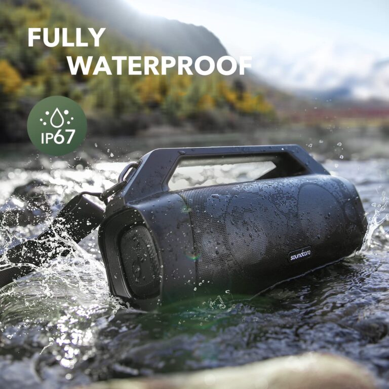 Soundcore Motion Boom Plus by Anker, IP67 Portable Speaker, 80W Stereo Sound, Custom EQ & BassUp, Built-in Power Bank, Waterproof Bluetooth Speaker for Camping, Beach, and Backyard - Image 5