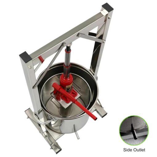 3.2 Gallon 12L Fruit Wine Press, Manual Juicer Press, Hand Press Squeezer for Juice Wine Cheese Cider Olive Oil, Wine Juice Making Supplies 304 Stainless Steel Inner Barrel Non-Stick - Image 7