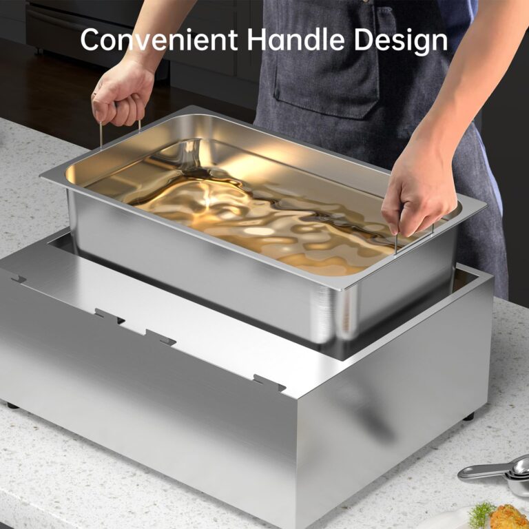 TANGME Commercial Deep Fryer, Triple Basket Electric Countertop Fryer Upgraded 31.7Qt Single Oil Fryer to Fry a Whole Fish with Temperature Limiter, UL Certified - Image 3