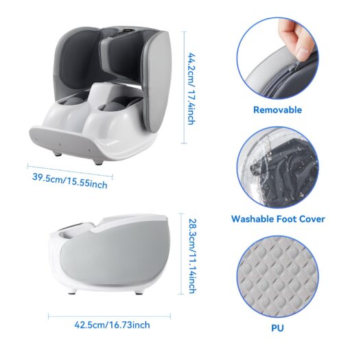 HMMSYLVA Foldable Foot and Calf Massager,2 in 1 Foot and Calf Massager with Heat for Fatigue Relief,Gifts for Men,Women - Image 2