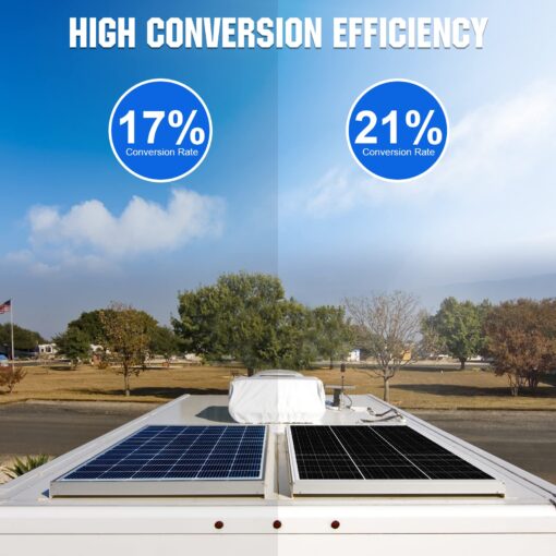 ECO-WORTHY Solar Panels 2pcs 195 Watt 18 Volt Monocrystalline Solar Panel Module Off Grid PV Power for 12V/24V Battery,Home, Camping, Boat, Shed Farm, RV - Image 6