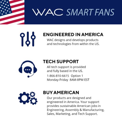 WAC Smart Fans Mocha Indoor and Outdoor 3-Blade Smart Home Ceiling Fan 54in Brushed Aluminum with 3000K LED Light Kit and Remote Control works with Alexa and iOS or Android App - Image 6