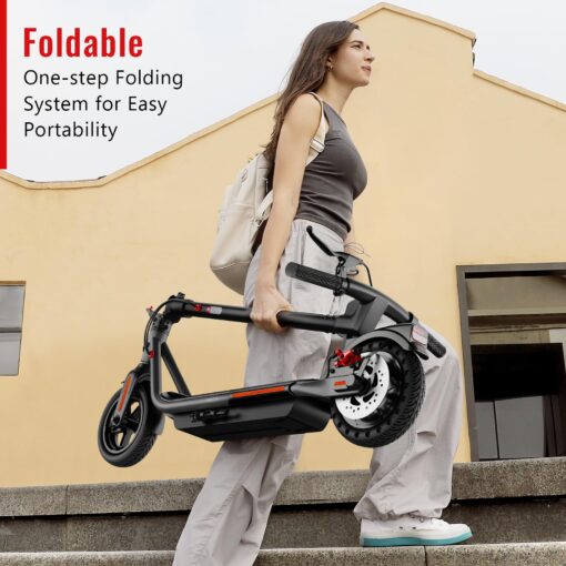SISIGAD Electric Scooter Adults,8.5" Tires/10 Tires,Peak 500W Motor,Top Speed 19/22Mph,Long Range,Folding E-Scooter with Dual Suspension and Braking System,Smart Control - Image 2