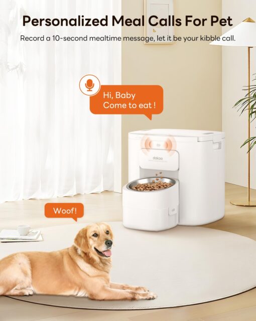 Automatic Dog Feeder for Large Breed, 15L/ 63Cups Vacuum-Sealed Storage & Timed Auto Dog Food Dispenser 2in1, Airtight 100% Freshness, Anti-Blockage, Support up to 22mm Pet Food, Stainless Steel Bowl - Image 3