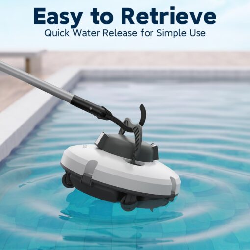 Redkey S100 Cordless Robot Pool Cleaner, Last 130Min, 18° Slope Angle, Automatic Pool Vacuum for Above Ground/Inground Pools, Self-Parking Pool Cleaner with Filter Basket, Pool Robot Up to 1100 sq.ft - Image 4